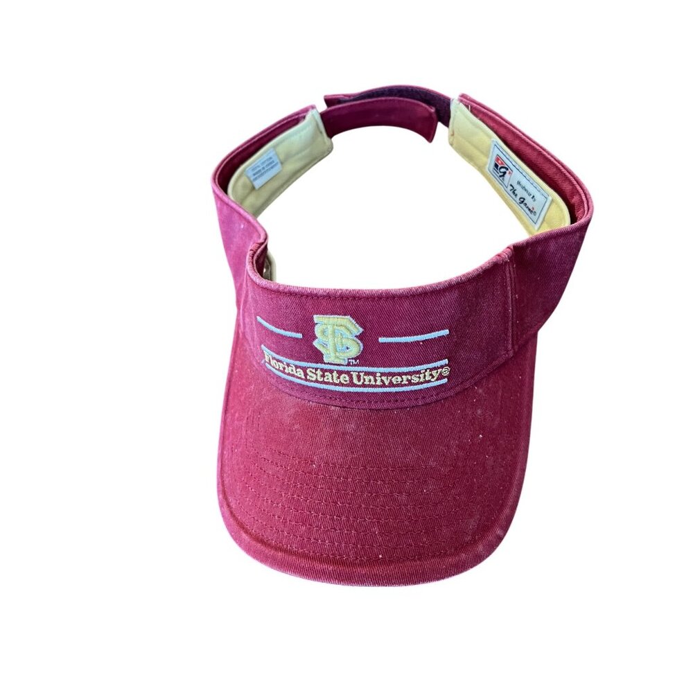 Florida State University Seminoles Red Adjustable Visor Hat By The Game - Picture 5 of 5